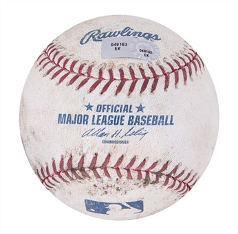 2012 Derek Jeter Game Used OML Baseball New York Yankees vs. Washington Nationals Used For Career Hit #3,175 (MLB Authenticated)